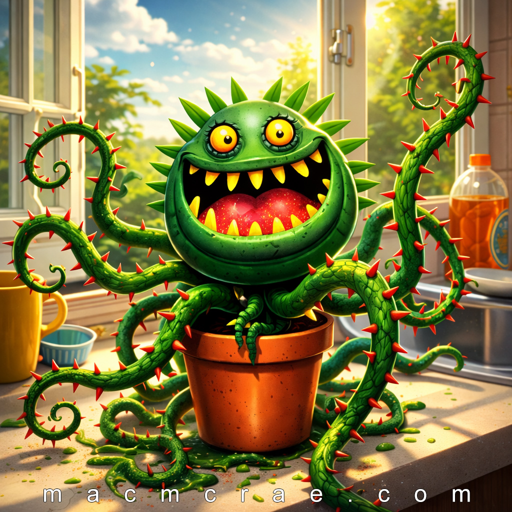 Man Eating House Plant