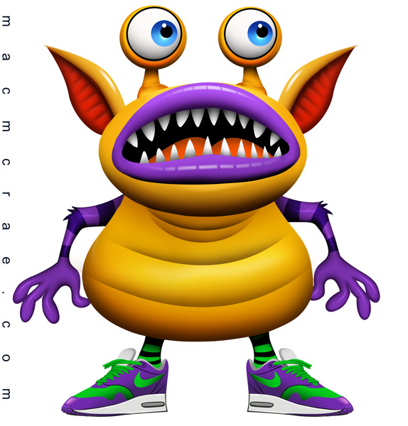Drooling Yellow Monster Wearing Air Max